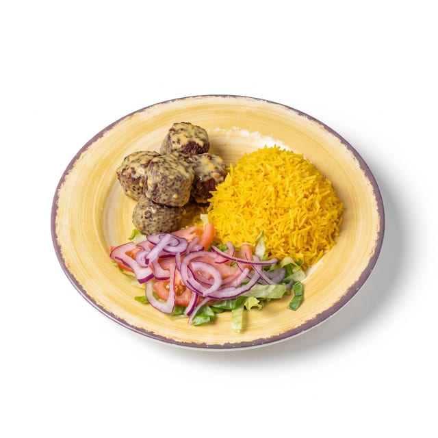 Falafel, Rice Bowl & Fountain Drink Combo.