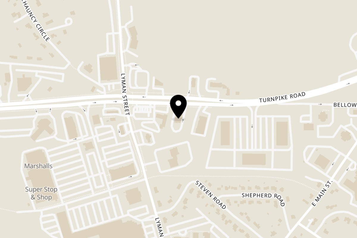 Map showing the location of Tribos Peri Peri Westborough on 124 Turnpike Rd in Westborough